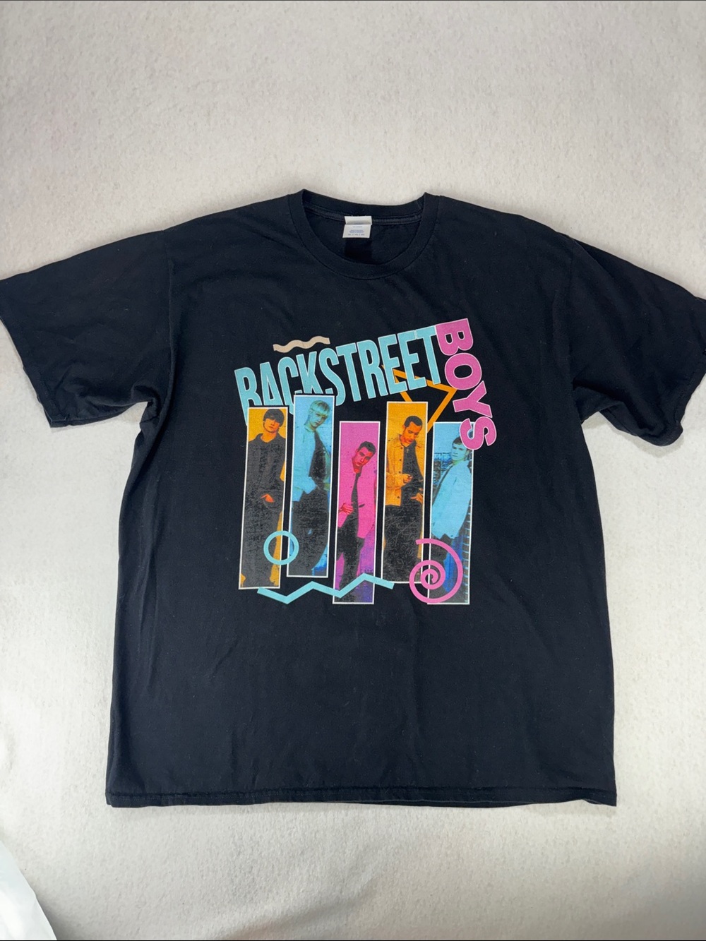 BACKSTREET BOYS Y2K Black Graphic Band T-shirt Sz XL
